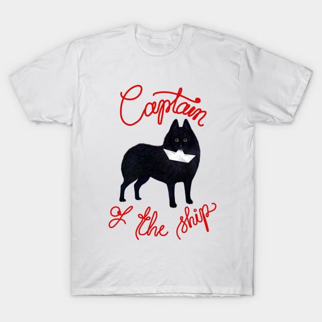 Captain Schipperke T-Shirt by illucalliart